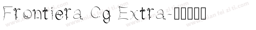 Frontiera Cg Extra字体转换